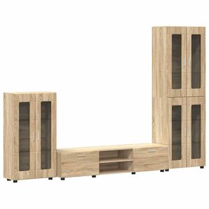 vidaXL Tv-meubelset met lade FLORIN 3 pcs Sonoma Eiken Bewerkt hout