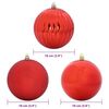 vidaXL Kerstbalset XL 15 pcs Rood Kunststof