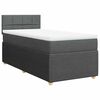 vidaXL Boxspring met matras stof donkergrijs 90x190 cm