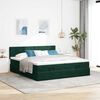 vidaXL Ottoman bed met matrassen en LED's 180x200cm fluweel