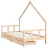vidaXL Kinderbedframe met lades 90x190 cm massief grenenhout