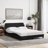 vidaXL Bedframe "Dover" stof zwart 140x200 cm