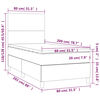 vidaXL Boxspring met matras en LED fluweel lichtgrijs 80x200 cm