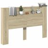 vidaXL Hoofdbord Kast met LED met plank Sonoma 160 x 16,5 x 103,5 cm