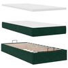 vidaXL Ottoman bed met matrassen 200x200cm fluweel donkergroen