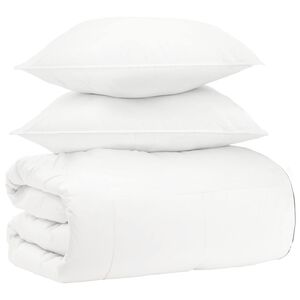 vidaXL Dekbed set 200 x 200 cm Nee Katoen, Bamboe, Polyester Wit