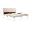 vidaXL Bedframe stof beige 160x200 cm