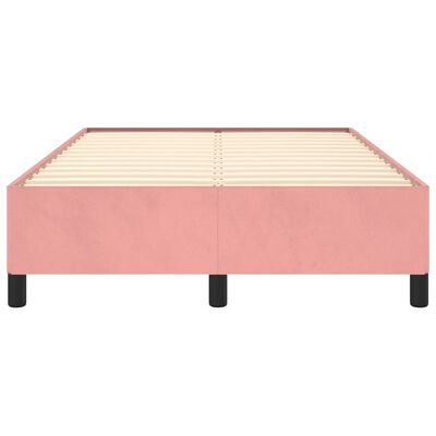 vidaXL Bedframe fluweel roze 120x190 cm