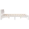 vidaXL Bedframe met hoofdeinde Wit 135 x 190 cm Massief grenenhout