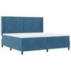 vidaXL Boxspringbed met hoofdeinde Blauw 200 x 200 cm Fluweel