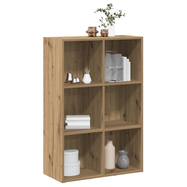 vidaXL Boekenkast/dressoir 66x30x98 cm bewerkt hout artisanaal eiken