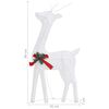 vidaXL Rendierfamilie Kerstmis koudwit 270x7x90 cm mesh wit