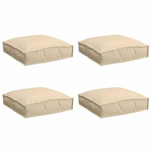 vidaXL Kussen 4 st Oxford Stof Beige 40 x 40 x 8 cm