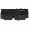 vidaXL Tuinbankenset 7 st Zwart poly rattan