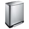 EKO Pedaalemmer E-Cube 50 L matzilverkleurig