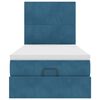 vidaXL Ottoman bed met matrassen 90x200cm fluweel donkerblauw