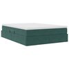 vidaXL Opbergbed met matras Donkergroen 140 x 190 cm Fluweel