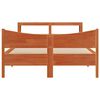 vidaXL Bedframe met hoofdbord grenenhout wasbruin 140x200 cm