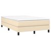 vidaXL Boxspring bed 120x200 cm stof cr&egrave;mekleurig