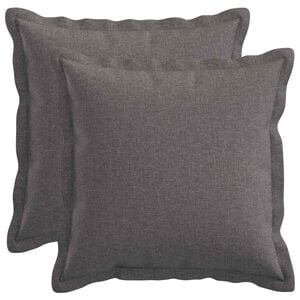 vidaXL Kussensloop 2 pcs HOUTEN Lichtgrijs 30 x 30 cm Faux Linnen