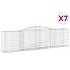 vidaXL Schanskorven 7 st gewelfd 400x50x100/120 cm ijzer