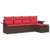 vidaXL Tuin Sofa Set 5 st Poly riet