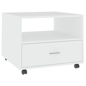 vidaXL Salontafel 55x55x40 cm bewerkt hout wit