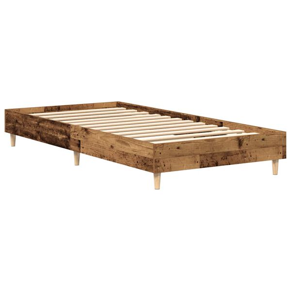 vidaXL Bedframe zonder matras 75x190 cm bewerkt hout oud hout