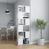 vidaXL Boekenkast/kamerscherm 60x24x186 cm hoogglans wit