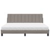 vidaXL Bed met matras "Hanko" stof taupe 180x200 cm