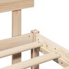 vidaXL Bedframe met hoofdeinde Bruin 200 x 200 cm Massief grenenhout