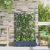 vidaXL Tuin Bloempot 2 pcs Grijs 80 x 40 x 125,5 cm Kunststof