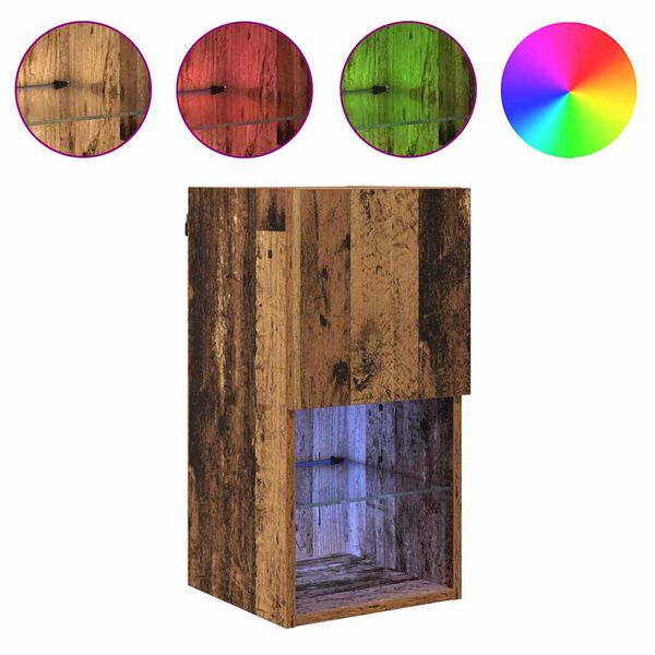 vidaXL Wandgemonteerde TV-kasten 2 pcs Oudhout 30,5 x 30 x 60 cm