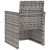 vidaXL Tuinstoel met kussens poly rattan grijs