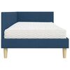 vidaXL Hoekbedframe met Matras Anders met hoofdeinde 2 pcs Blauw Stof
