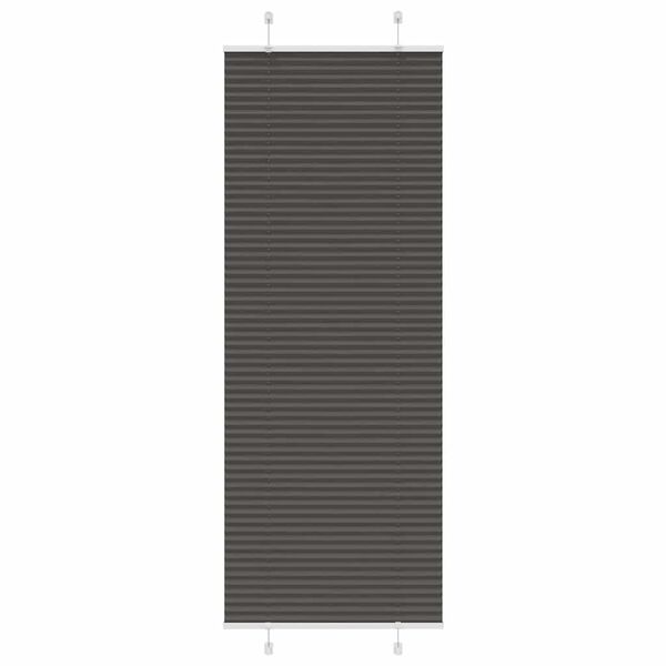 vidaXL Plissé rolgordijn 80x200 cm stofbreedte 79,4 cm polyester zwart