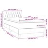 vidaXL Boxspring met matras stof blauw 100x200 cm