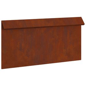 vidaXL Slakkenhekje 50 x 3,5 x 25 cm weervast staal Roestkleurig