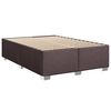 vidaXL Bedframe zonder matras stof donkerbruin 140x200 cm