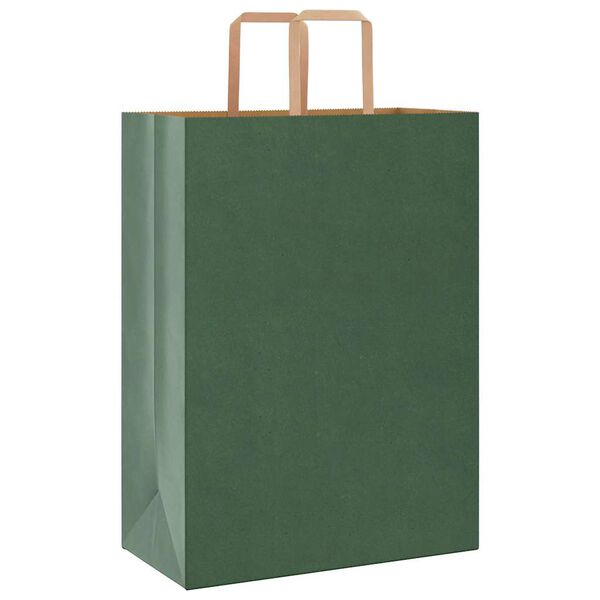 vidaXL Papieren zakken 50 st met hengsels 32x17x44 cm groen