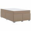 vidaXL Bedframe met matras Cappuccino 120 x 190 cm Stof