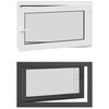 vidaXL Kelderraam RISOR 100 x 60 cm PVC en glas Antracietkleurig