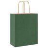 vidaXL Papieren zakken 250 st met hengsels 18x8x22 cm groen
