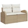 vidaXL Tuin Sofa Set met kussen met opslag 5 pcs Beige Poly riet