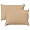vidaXL Kussensloop 2 st HOUTEN Cr&egrave;mekleurig 30 x 50 cm Faux Linnen