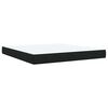 vidaXL Boxspring met matras fluweel zwart 180x200 cm