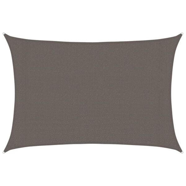 vidaXL Zonnezeil 160 g/m² 3x5 m HDPE antracietkleurig