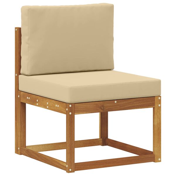 vidaXL Buiten bankenset 9 pcs Natuurlijk en Beige Massief Acaciahout