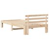 vidaXL Bedframe met hoofdeinde Naturel 90 x 190 cm Massief grenenhout