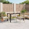 vidaXL 5-delige Tuinset met kussens poly rattan beige